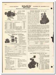 Kimray Inc 1969 vintage oil gas catalog oilfield control equipment Kimray Inc 1969 vintage oil gas catalog oilfield control equipment