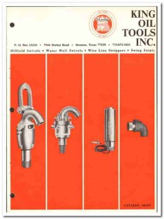 King Oil Tools Inc 1969 vintage catalog oilfield swivels equipment King Oil Tools Inc 1969 vintage catalog oilfield swivels equipment