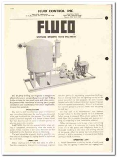 Fluid Control Inc 1967 vintage oil catalog oilfield degasser Fluco Fluid Control Inc 1967 vintage oil catalog oilfield degasser Fluco