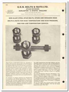 GKN Bolts Nuts Ltd 1967 vintage oil catalog oilfield Atlas Division
