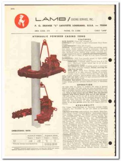 Lamb Casing Service Inc 1967 vintage oil catalog oilfield equipment Lamb Casing Service Inc 1967 vintage oil catalog oilfield equipment