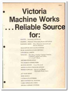 Victoria Machine Works Inc 1977 vintage oil catalog oilfield racking Victoria Machine Works Inc 1977 vintage oil catalog oilfield racking