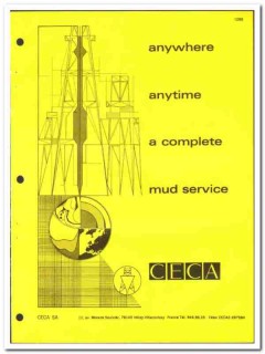 CECA SA 1981 vintage oil gas catalog oilfield drilling mud service CECA SA 1981 vintage oil gas catalog oilfield drilling mud service
