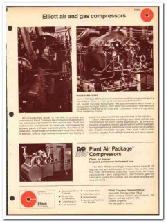 Elliott Company 1981 vintage oil catalog oilfield air gas compressors