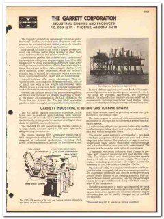 Garrett Corp 1981 vintage oil catalog oilfield gas turbine engine Garrett Corp 1981 vintage oil catalog oilfield gas turbine engine