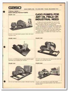 Gaso Pumps Inc 1981 vintage oil gas catalog oilfield plunger piston