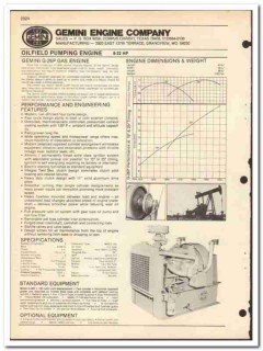 Gemini Engine Company 1981 vintage oil gas catalog oilfield pumping