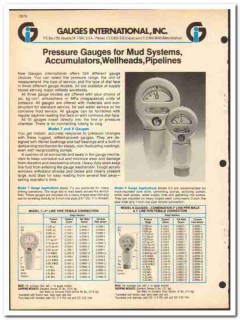 Gauges International Inc 1981 vintage oil catalog oilfield pressure