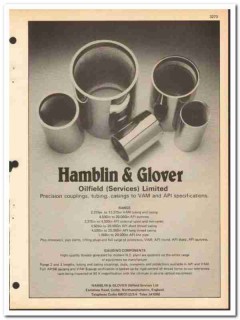 Hamblin Glover Oilfield Services LTD 1981 vintage oil gas catalog Hamblin Glover Oilfield Services LTD 1981 vintage oil gas catalog