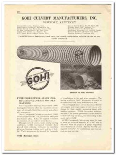 Gohi Culvert Manufacturers Inc 1930 vintage plumbing catalog drainage Gohi Culvert Manufacturers Inc 1930 vintage plumbing catalog drainage