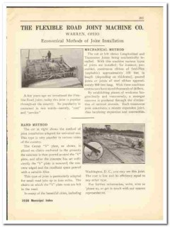 Flexible Road Joint Machine Company 1930 vintage catalog hand method Flexible Road Joint Machine Company 1930 vintage catalog hand method