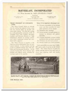 McEverlast Inc 1930 vintage road catalog concrete cure Hunt Process McEverlast Inc 1930 vintage road catalog concrete cure Hunt Process