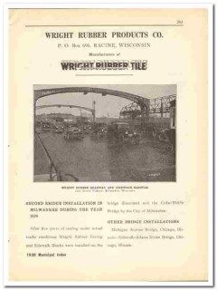 Wright Rubber Products Company 1930 vintage catalog road tile roadway Wright Rubber Products Company 1930 vintage catalog road tile roadway