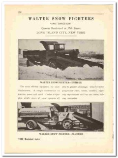 Walter Motor Truck Company 1930 vintage road catalog Snow Fighter Walter Motor Truck Company 1930 vintage road catalog Snow Fighter