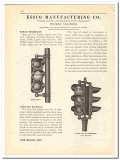Essco Mfg Company 1930 vintage road catalog traffic equipment Essco Mfg Company 1930 vintage road catalog traffic equipment