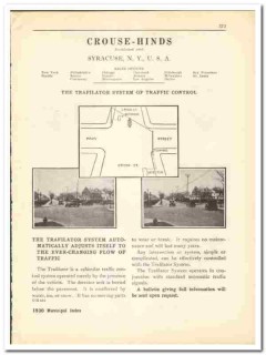 Crouse-Hinds Company 1930 vintage road catalog traffic Trafilator Crouse-Hinds Company 1930 vintage road catalog traffic Trafilator