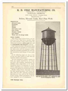 R D Cole Mfg Company 1930 vintage metal catalog tanks elevated R D Cole Mfg Company 1930 vintage metal catalog tanks elevated