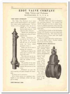 Eddy Valve Company 1930 vintage plumbing catalog fire hydrants