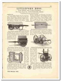 Littleford Bros Inc 1930 vintage road catalog tool boxes furnaces Littleford Bros Inc 1930 vintage road catalog tool boxes furnaces