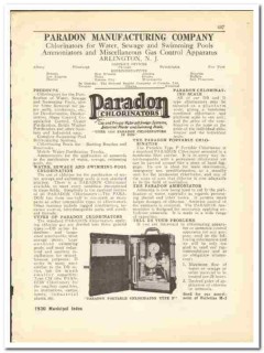 Paradon Mfg Company 1930 vintage plumbing catalog chlorinators water Paradon Mfg Company 1930 vintage plumbing catalog chlorinators water