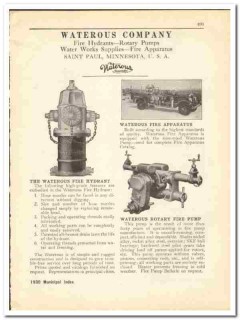 Waterous Company 1930 vintage plumbing catalog fire hydrants pumps Waterous Company 1930 vintage plumbing catalog fire hydrants pumps