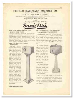 Chicago Hardware Foundry Company 1930 vintage bathroom catalog drier