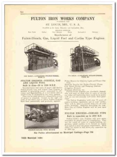 Fulton Iron Works Company 1930 vintage industrial catalog engines Fulton Iron Works Company 1930 vintage industrial catalog engines