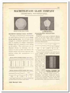 Macbeth-Evans Glass Company 1930 vintage catalog lighting globes Monax Macbeth-Evans Glass Company 1930 vintage catalog lighting globes Monax