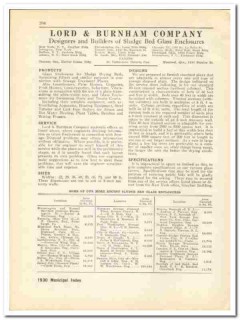 Lord Burnham Company 1930 vintage glass catalog sludge bed enclosures Lord Burnham Company 1930 vintage glass catalog sludge bed enclosures