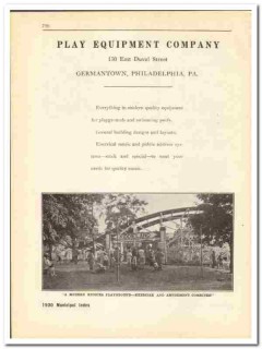 Play Equipment Company 1930 vintage recreation catalog playground Play Equipment Company 1930 vintage recreation catalog playground