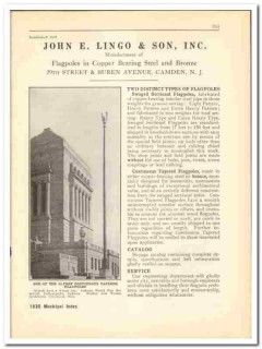 John E Lingo Son Inc 1930 vintage metal catalog flagpole tapered John E Lingo Son Inc 1930 vintage metal catalog flagpole tapered