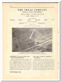 Texas Company 1930 vintage road catalog asphalt airport runways Texaco Texas Company 1930 vintage road catalog asphalt airport runways Texaco