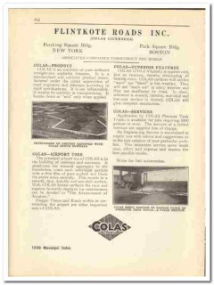 Flintkote Roads Inc 1930 vintage catalog asphalt colas airport runways Flintkote Roads Inc 1930 vintage catalog asphalt colas airport runways