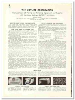 Udylite Corp 1941 vintage metal catalog plating polishing industrial Udylite Corp 1941 vintage metal catalog plating polishing industrial