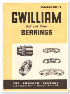 Gwilliam Company 1941 vintage industrial catalog ball roller bearings
