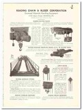 Reading Chain Block Corp 1941 vintage industrial catalog hoists cranes Reading Chain Block Corp 1941 vintage industrial catalog hoists cranes