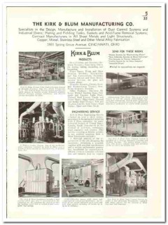 Kirk Blum Mfg Company 1941 vintage industrial catalog dust control Kirk Blum Mfg Company 1941 vintage industrial catalog dust control