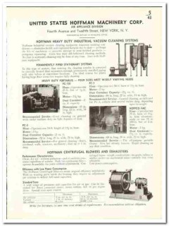 United States Hoffman Machinery Corp 1941 vintage industrial catalog United States Hoffman Machinery Corp 1941 vintage industrial catalog