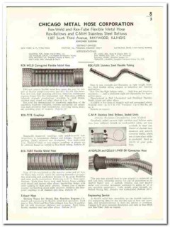 Chicago Metal Hose Corp 1941 vintage industrial catalog flexible Chicago Metal Hose Corp 1941 vintage industrial catalog flexible