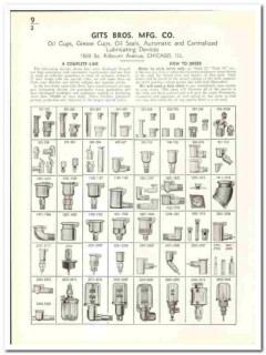 Gits Brothers Mfg Company 1941 vintage industrial catalog lubricating