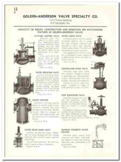 Golden-Anderson Valve Specialty Company 1941 vintage industry catalog Golden-Anderson Valve Specialty Company 1941 vintage industry catalog