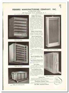 Fedders Mfg Company 1941 vintage heating catalog industrial heaters