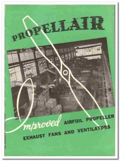 Propellair Inc 1941 vintage industrial catalog exhaust fans ventilator Propellair Inc 1941 vintage industrial catalog exhaust fans ventilator