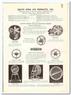 South Bend Air Products Inc 1941 vintage heating catalog fans South Bend Air Products Inc 1941 vintage heating catalog fans