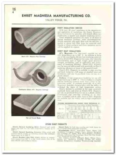 Ehret Magnesia Mfg Company 1941 vintage insulation catalog Enduro