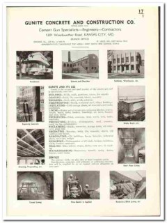 Gunite Concrete Construction Company 1941 vintage catalog cement gun