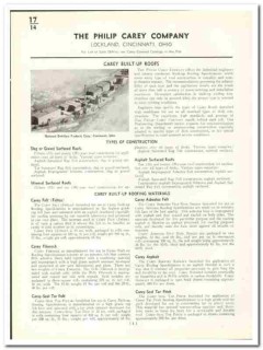 Philip Carey Company 1941 vintage roofing catalog built-up roofs Philip Carey Company 1941 vintage roofing catalog built-up roofs