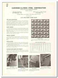 Carnegie-Illinois Steel Corp 1941 vintage flooring catalog floor plate