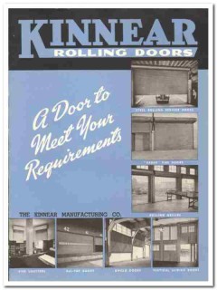 Kinnear Mfg Company 1941 vintage door catalog industrial rolling