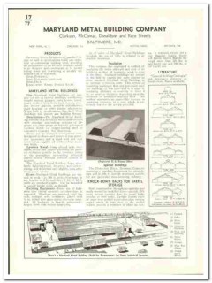 Maryland Metal Building Company 1941 vintage industrial catalog steel Maryland Metal Building Company 1941 vintage industrial catalog steel